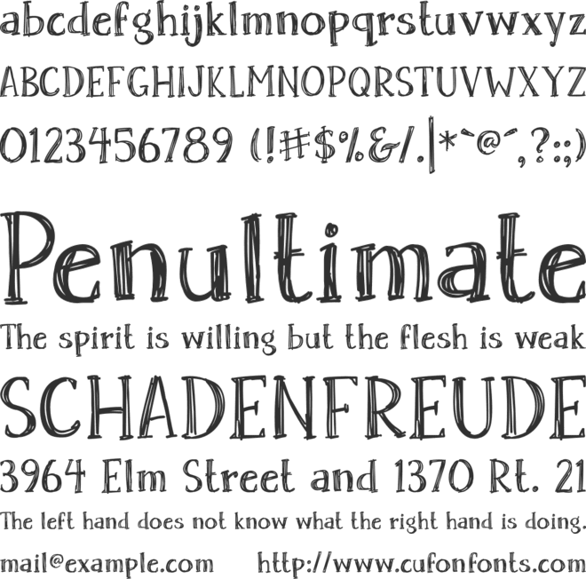 Skrawk Serif font preview