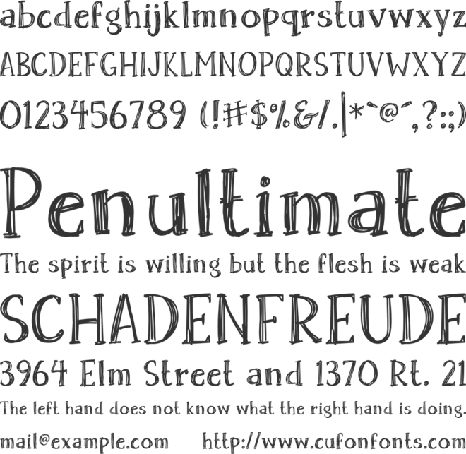 Skrawk Serif font preview