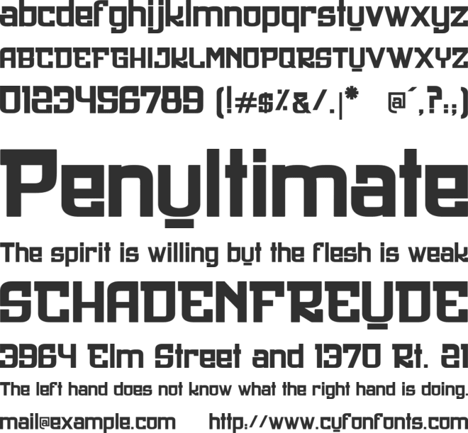 UltraStyle1312 font preview
