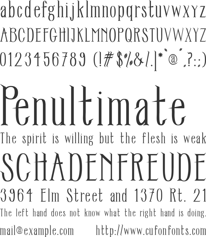 TreeFTR font preview