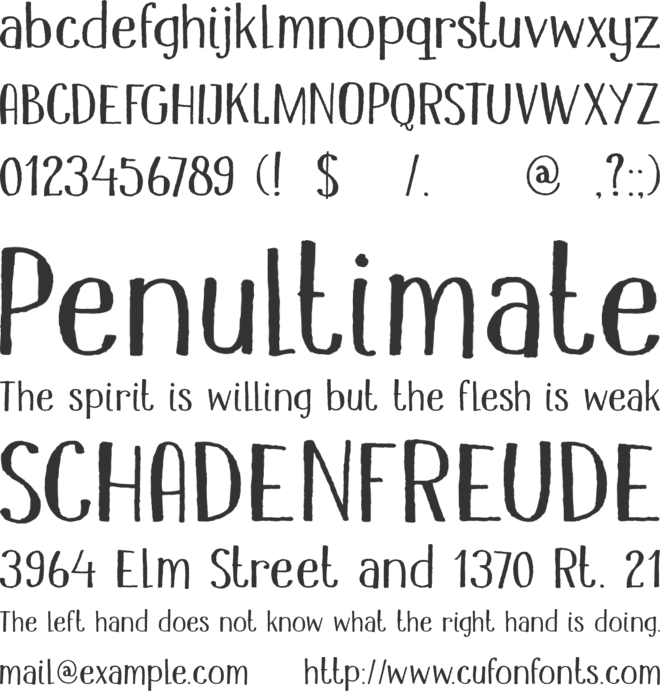 DK Mandolin font preview