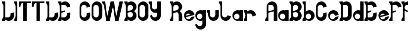 LITTLE COWBOY Regular font