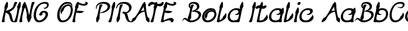 KING OF PIRATE Bold Italic font