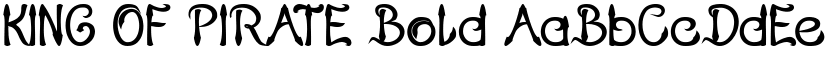 KING OF PIRATE Bold font