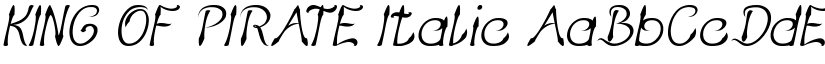 KING OF PIRATE Italic font