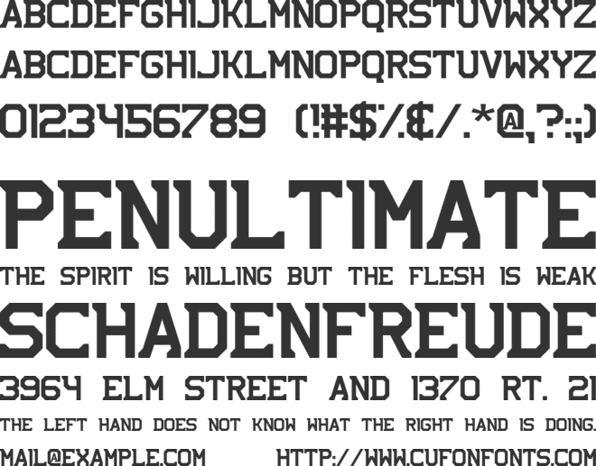 NHL Bruins font preview