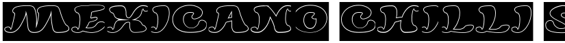 MEXICANO CHILLI SAUCE-Hollow-In Regular font