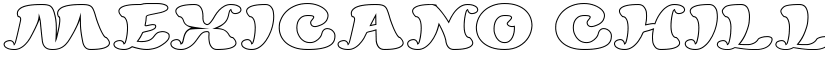 MEXICANO CHILLI SAUCE-Hollow Regular font