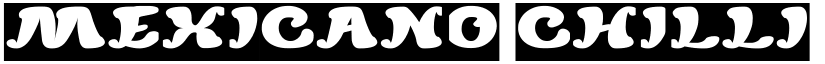 MEXICANO CHILLI SAUCE-Inverse Regular font