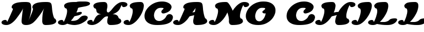 MEXICANO CHILLI SAUCE Italic font