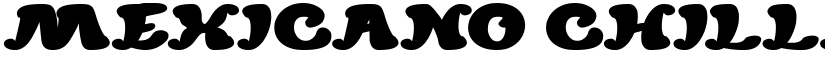 MEXICANO CHILLI SAUCE Bold font