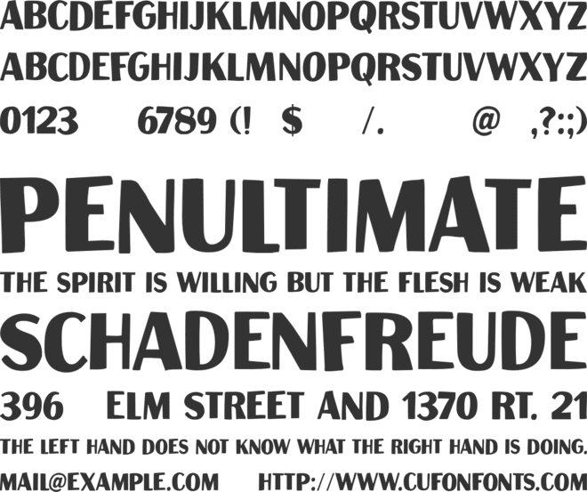 Aficionado DEMO font preview