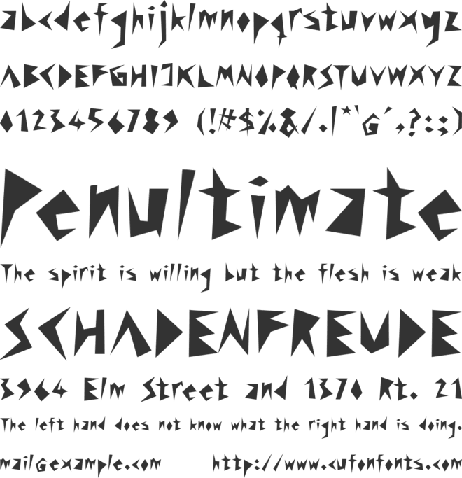 Rock Stair font preview