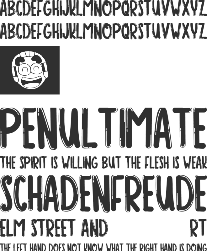 BOOD STREET font preview