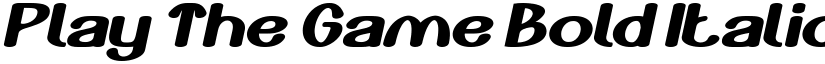 Play The Game Bold Italic font