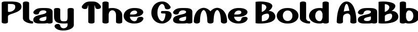 Play The Game Bold font