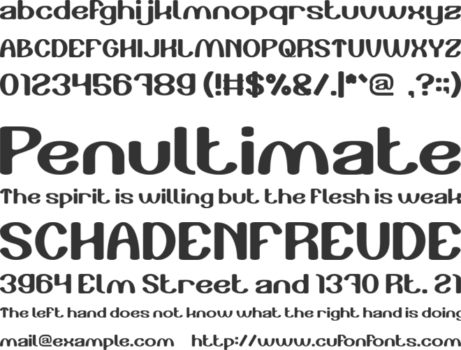 Play The Game font preview