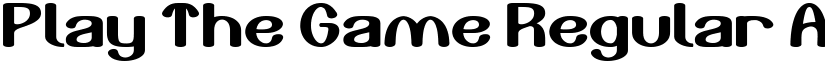Play The Game Regular font