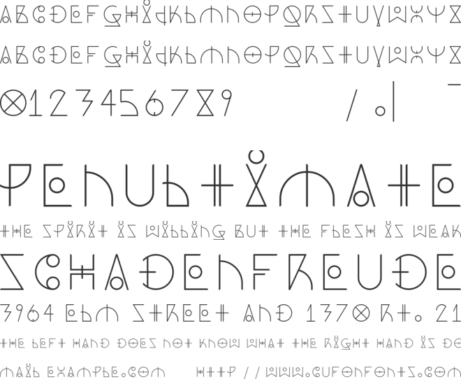 Dos Amazigh font preview