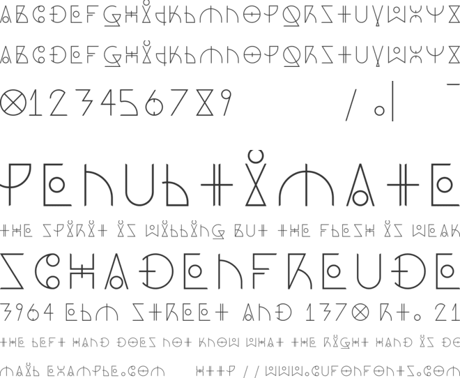Dos Amazigh font preview