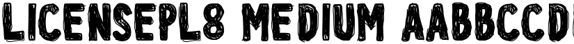 LicensePl8 Medium font