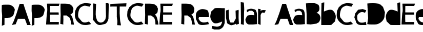 PAPERCUTCRE Regular font