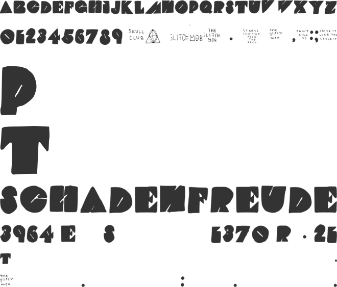 THE GLITCH MOB font preview