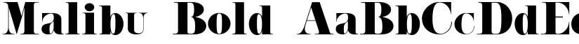 Malibu Bold font