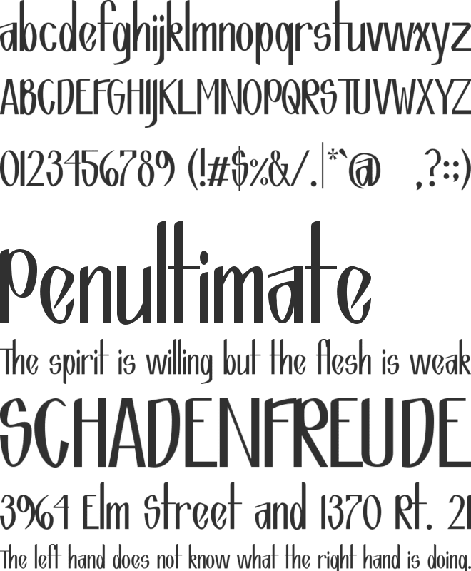 Fountain font preview