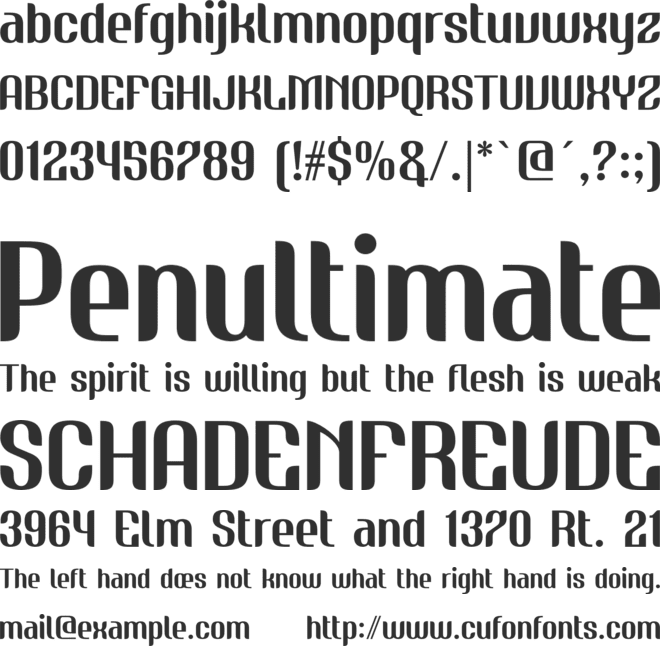 Nudely  One Demo Version font preview