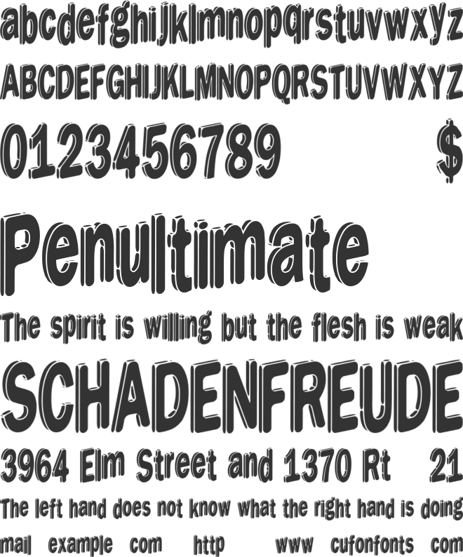 DreamStencil font preview