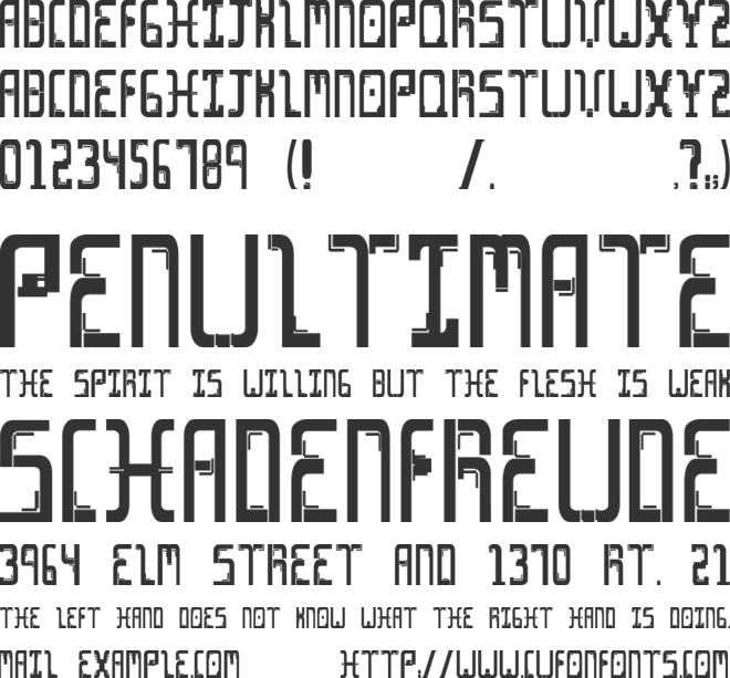 Cine font preview
