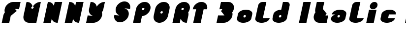 FUNNY SPORT Bold Italic font