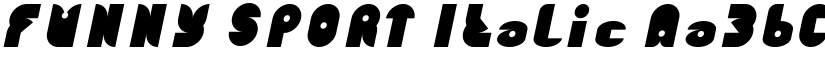 FUNNY SPORT Italic font