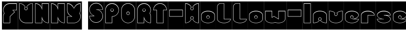 FUNNY SPORT-Hollow-Inverse Regular font
