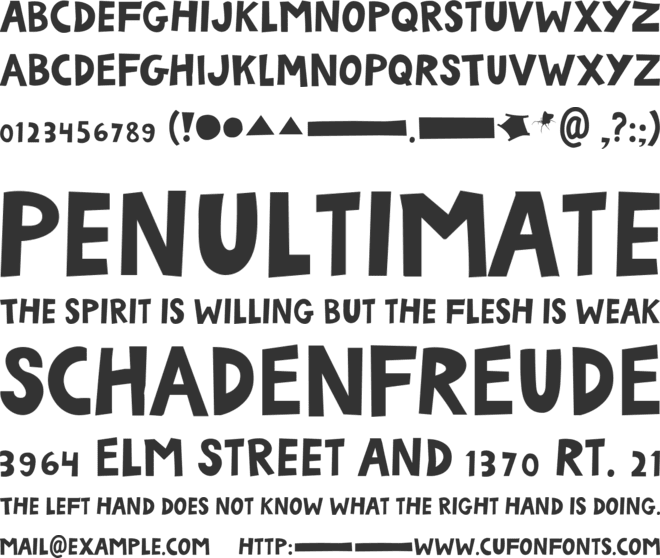 Autumn Rats font preview