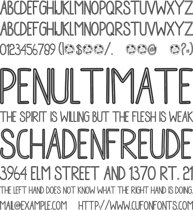 Cheese Cake font preview