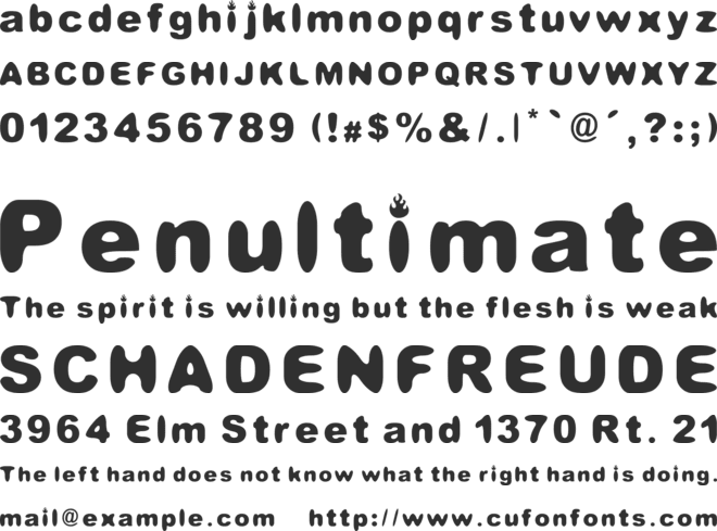 Candelita font preview