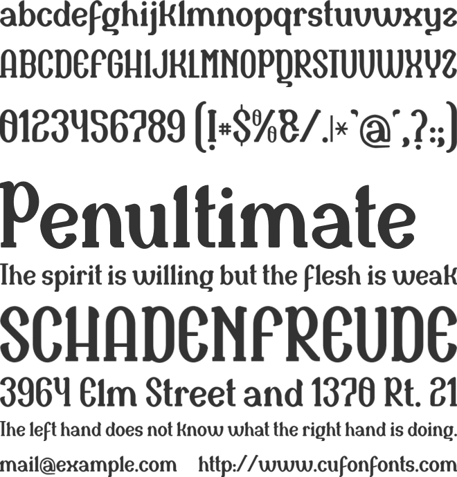Naula font preview