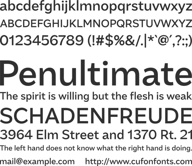 Amica Pro font preview