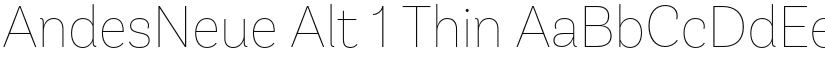 AndesNeue Alt 1 Thin font