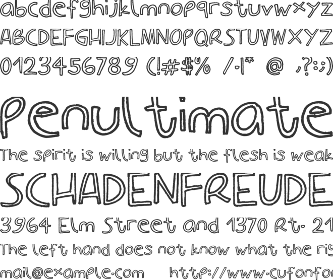 Carla Outline font preview