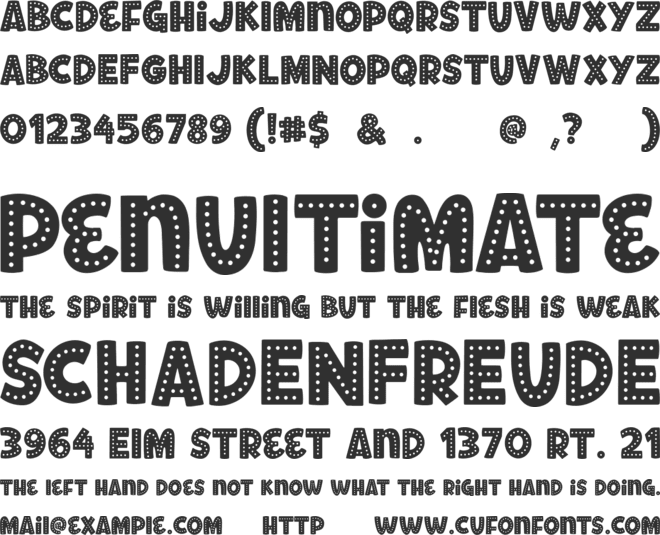 Herrington Font - Spotty font preview