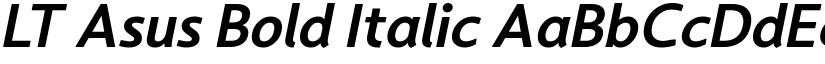LT Asus Bold Italic font