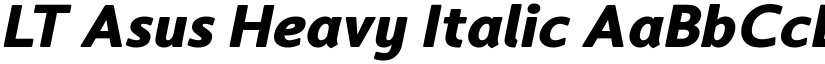 LT Asus Heavy Italic font
