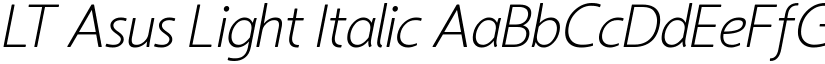 LT Asus Light Italic font