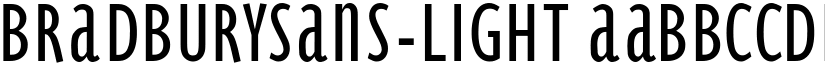 BradburySans-Light font
