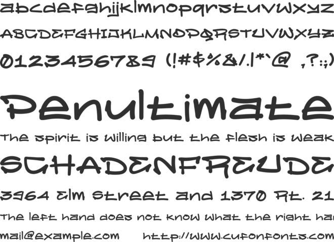 INSANITY font preview