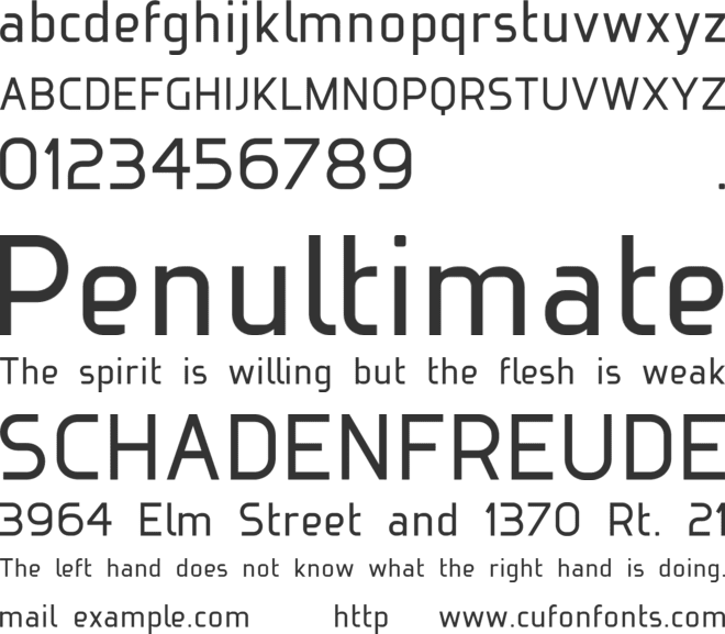 Ideoma Technit font preview