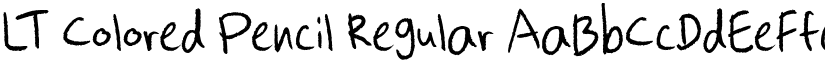 LT Colored Pencil Regular font